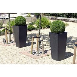 Tall Tapered Fiberstone Contemporary Planter by Cadix Capi Lux