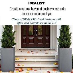 IDEALIST Lite Tall Square Contemporary Light Concrete Planter