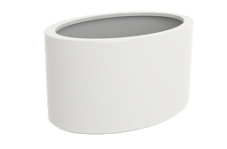 Polyester Ellipse Glossy Outdoor Fiberglass Round Planter