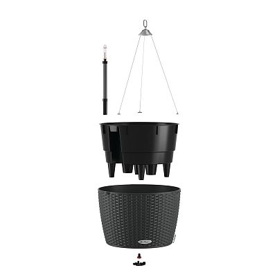LECHUZA NIDO Cottage Round Poly Resin Outdoor Self-watering Planter