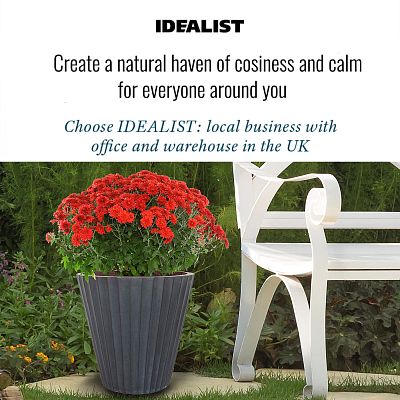 IDEALIST Lite Vintage Ribbed Round Vase Outdoor Planter