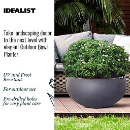 IDEALIST Lite Classic Smooth Bowl Outdoor Planter