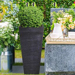 IDEALIST Lite Ribbed Light Concrete Tapered Planter