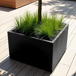 PURE Low Cube Outdoor Fiberglass Planter