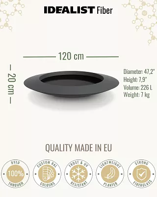 UFO Bowl Outdoor Fiberglass Planter