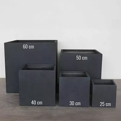 IDEALIST Lite Square Box Contemporary Light Concrete Planter
