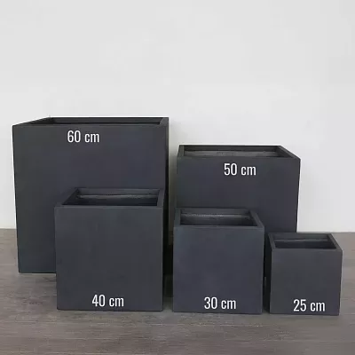 IDEALIST Lite Square Box Contemporary Light Concrete Planter