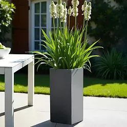 IDEALIST Lite Tall Square Contemporary Light Concrete Planter