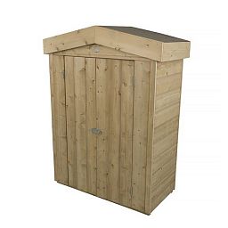 Installed Outdoor Pressure Treated Wooden Shiplap Pent Garden Store by Forest Garden