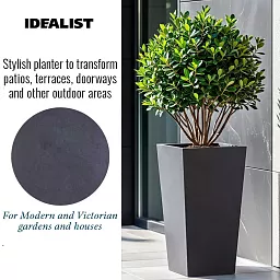 IDEALIST Lite Tall Tapered Contemporary Light Concrete Planter