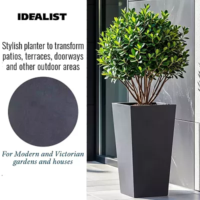 IDEALIST Lite Tall Tapered Contemporary Light Concrete Planter
