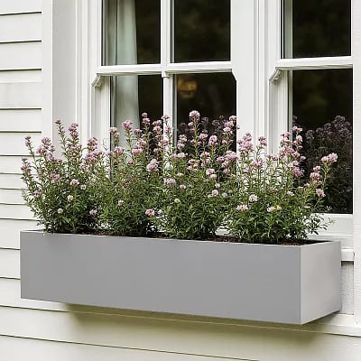 IDEALIST Lite Window Box Light Concrete Planter