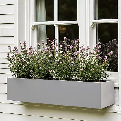 IDEALIST Lite Window Box Light Concrete Planter