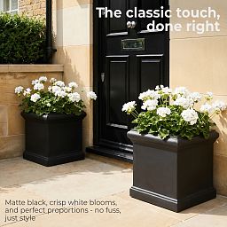 IDEALIST Lite Victorian Box Square Light Stone Outdoor Planter