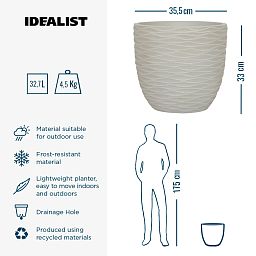 IDEALIST Lite Wave Style Outdoor Egg Planter