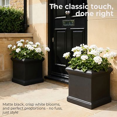 IDEALIST Lite Victorian Box Square Light Stone Outdoor Planter