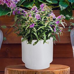 IDEALIST Lite Vertical Ribbed Cylinder Outdoor Planter