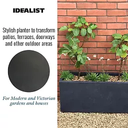 IDEALIST Lite Contemporary Light Concrete High Trough Planter