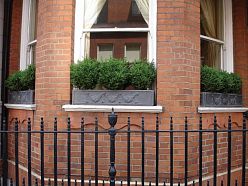 Swag Window Flower Box Fiberglass Trough Faux Lead Planter Pot In/Out