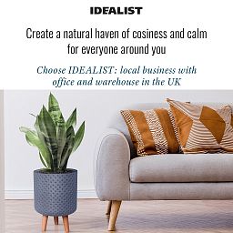 IDEALIST Lite Dotted Style Planter on Legs, Round Plant Pot Indoor