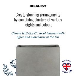 IDEALIST Lite Contemporary Light Concrete Trough Planter