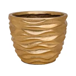 Luxe Lite Glossy Sea Round Indoor Planter