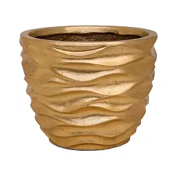 Luxe Lite Glossy Sea Round Indoor Planter