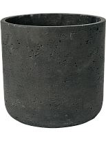 Charlie (Dia) 13cm Planter | Washed Black Fibreclay Small Cylinder Ind...