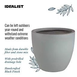 IDEALIST Lite Contemporary Light Concrete Egg Planter