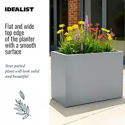 IDEALIST Lite Contemporary Light Concrete Trough Planter