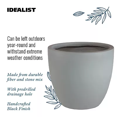 IDEALIST Lite Contemporary Light Concrete Egg Planter