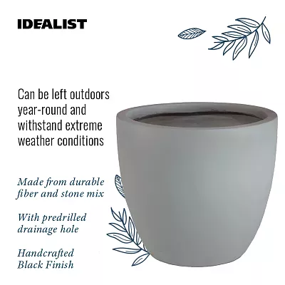 IDEALIST Lite Contemporary Light Concrete Egg Planter