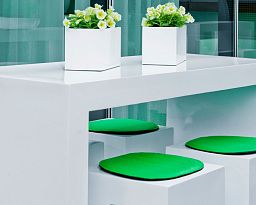 Square Fiberstone Planter by Idealist Premium BLOCK Glossy