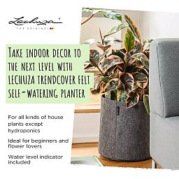 LECHUZA TRENDCOVER Round Self-watering Planter