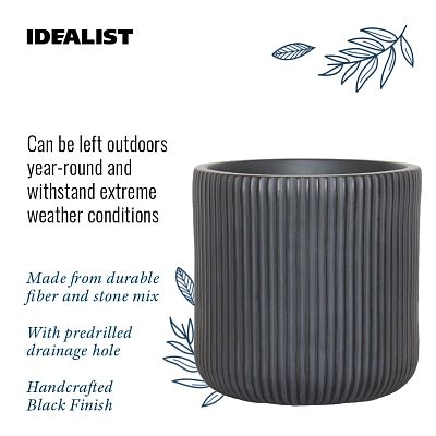 IDEALIST Lite Ribbed Round Outdoor Planter