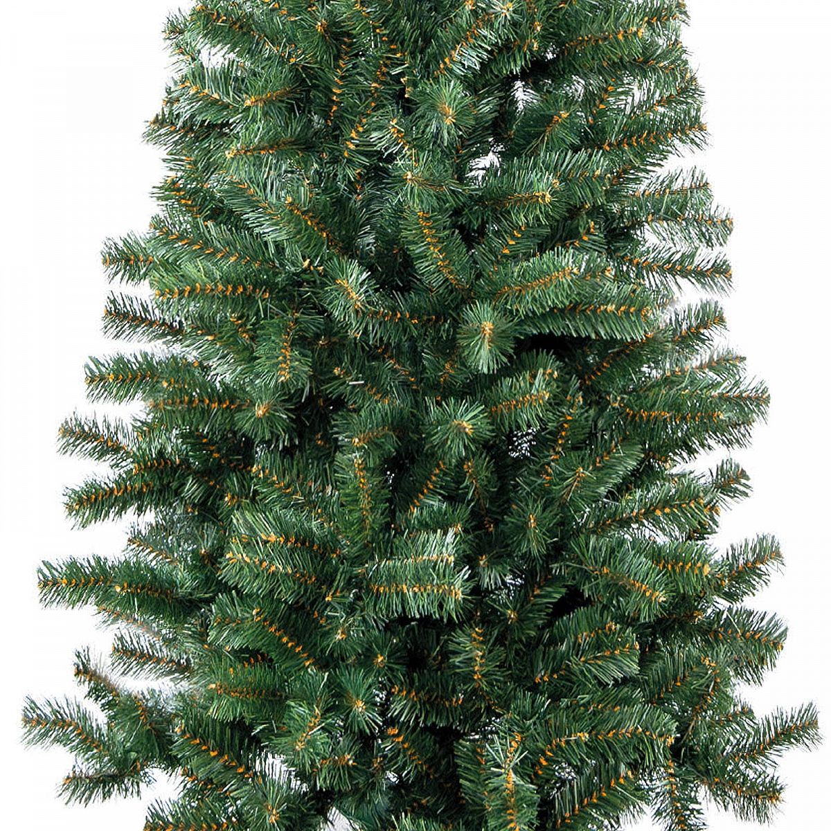 XMMS Edinburgh Artificial Slim Christmas Tree with Tree Skirt & Cotton Gloves Pine Green Needles