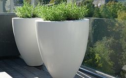 INTRO Tall Round Outdoor Fibreglass Planter