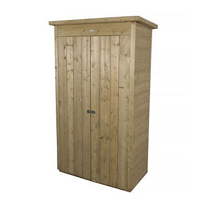 Installed Outdoor Pressure Treated Wooden Shiplap Pent Tall Garden Store by Forest Garden