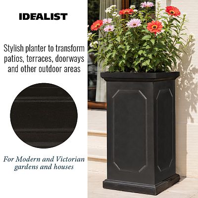 IDEALIST Lite Faux Lead Chelsea Light Concrete Tall Square Planter