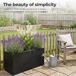 IDEALIST Lite Contemporary Light Concrete High Trough Planter