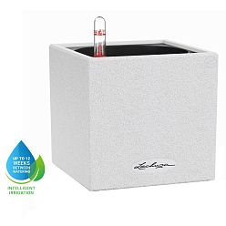 LECHUZA CANTO Stone Square Poly Resin Indoor Self-watering Planter