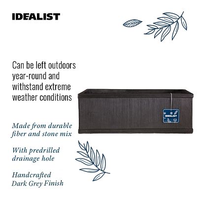 IDEALIST Lite Vertical Ribbed Vintage Style Window Box