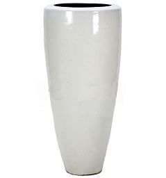 Ceramic Round Tall Glossy Planter Pot In/Out