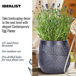 IDEALIST Lite Leaf Embossed Egg Planter