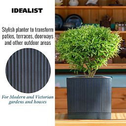 IDEALIST Lite Ribbed Square Outdoor Planter