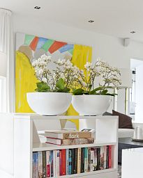 Fiberstone Glossy Vic Bowl Planter by Idealist Premium