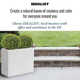 IDEALIST Lite Contemporary Light Concrete Trough Planter