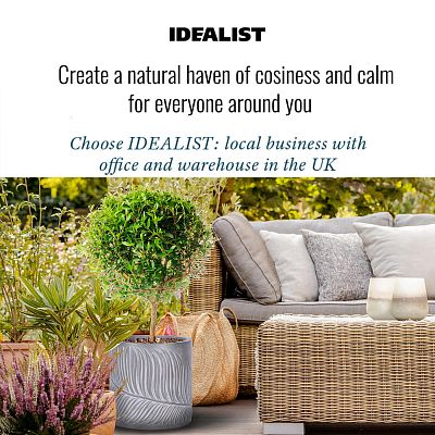 IDEALIST Lite Leaf Embossed Round Planter