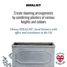 IDEALIST Lite Faux Lead Chelsea Light Concrete Through Planter
