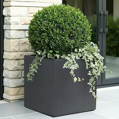 IDEALIST Lite Square Box Contemporary Light Concrete Planter